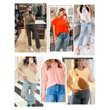 Seiciviy Women's Cap Sleeve Trendy Tank Top