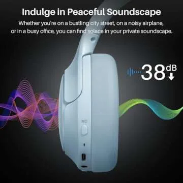 TOZO HT2 Noise Cancelling Headphones - 60H Playtime