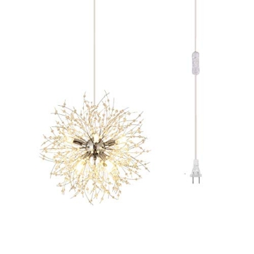 Dellemade 8-Light Plug-in Sputnik Chandelier for Elegant Lighting