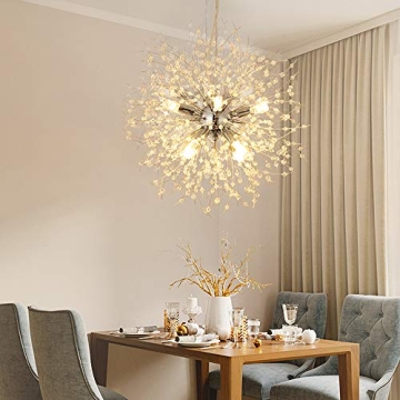 Dellemade 8-Light Plug-in Sputnik Chandelier for Elegant Lighting