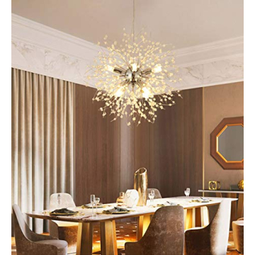Dellemade 8-Light Plug-in Sputnik Chandelier for Elegant Lighting