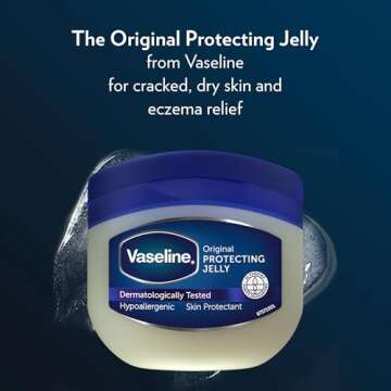 Vaseline Unscented Petroleum Jelly 50ml - Whole Body Moisturizer for Dry Skin, 1.69oz