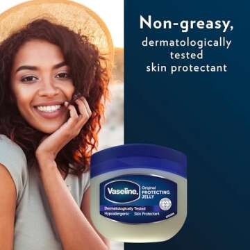 Vaseline Unscented Petroleum Jelly 50ml - Whole Body Moisturizer for Dry Skin, 1.69oz