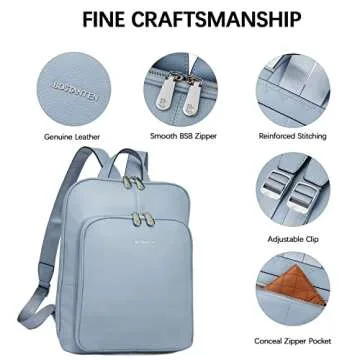 BOSTANTEN Leather Backpack Purse for Women - Casual Style