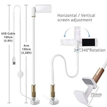 Avantree Phone Clip Holder & LED Light for All Devices