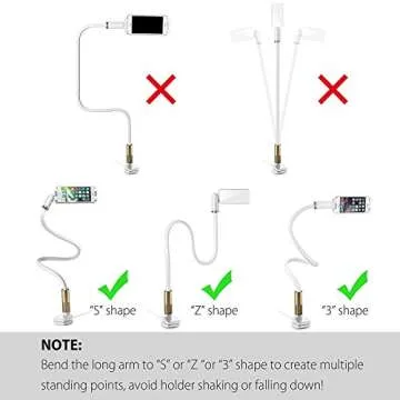 Avantree Phone Clip Holder & LED Light for All Devices