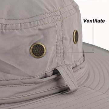 JORMATT UV Protection Outdoor Sun Hat with Neck Flap 50+