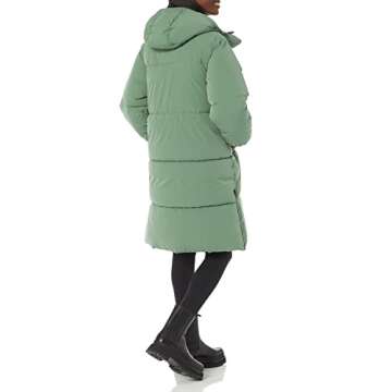 Amazon Essentials Women's Oversized Long Puffer Jacket (Available in Plus Size), Sage Green, Medium