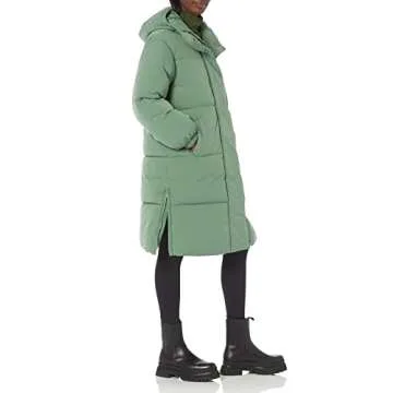 Amazon Essentials Women's Oversized Long Puffer Jacket (Available in Plus Size), Sage Green, Medium