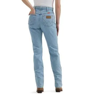 Wrangler womens Cowboy Cut High Rise Slim Fit Tapered Leg Jeans, Bleach, 3 1 US