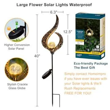 Stunning HOMEIMPRO Solar Garden Lights for Outdoor Spaces
