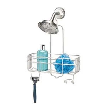Compact iDesign Hanging Shower Organizer with Hooks