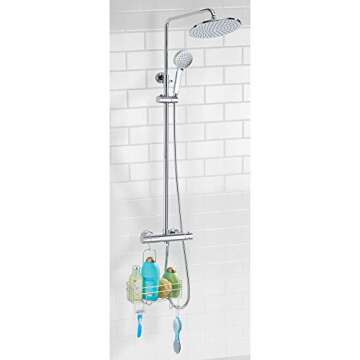 Compact iDesign Hanging Shower Organizer with Hooks