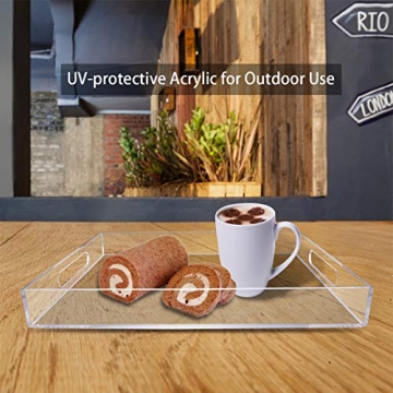 NIUBEE Acrylic Serving Tray for Elegant Organization