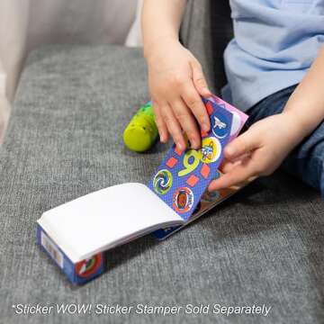 Melissa & Doug Sticker Wow!™ Mini Activity Pad and 200+ Refill Stickers for Sticker Stamper Arts and Crafts Fidget Toy Collectibles – Assorted Surprise Stickers