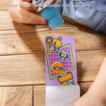 Melissa & Doug Sticker Wow!™ Mini Activity Pad and 200+ Refill Stickers for Sticker Stamper Arts and Crafts Fidget Toy Collectibles – Assorted Surprise Stickers