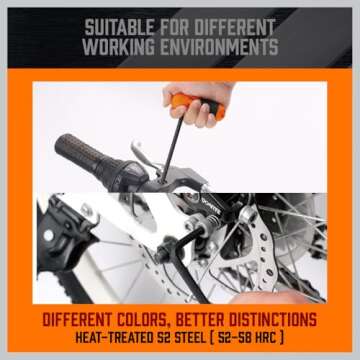 HORUSDY 32-Piece Hex Key Set with Another Torque Handle, Allen Wrench Set Inch/Metric MM(0.7mm-10mm) SAE(0.028"-3/8)