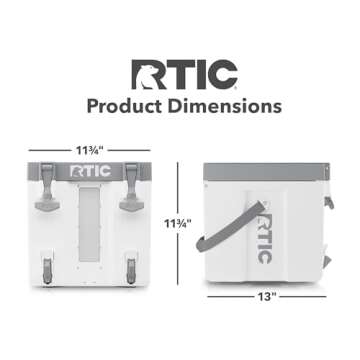 RTIC Halftime Water Cooler 3 Gallon Portable Carrier Container, Drink Beverage Dispenser, Stackable with 2 Taps, Bottleless, BPA-Free, for Sports, Camping, BBQ, Parties, Picnic, and More, White