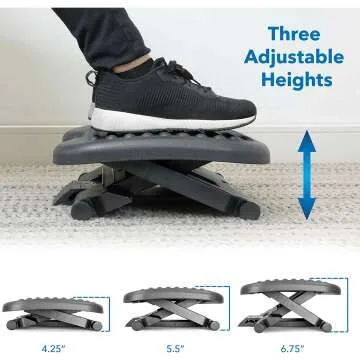 Ergonomic Under Desk Footrest for Improved Comfort