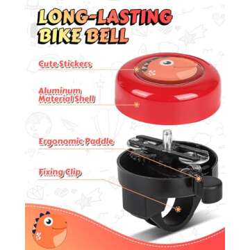 VICTGOAL Bike Bell for Kids with Loud Clear Sound, Bicycle Bell Scooter Bike Horn Ringtone Alert Cut...