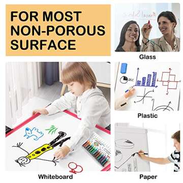 Shuttle Art Magnetic Whiteboard Markers, 20 Pieces Whiteboard Markers, Fine Tip and Eraser, Dry Erase Whiteboard Markers, for Writing on Whiteboards, Weekly Planner, Glass for School Office Home