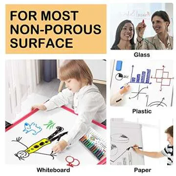 Shuttle Art Magnetic Whiteboard Markers, 20 Pieces Whiteboard Markers, Fine Tip and Eraser, Dry Erase Whiteboard Markers, for Writing on Whiteboards, Weekly Planner, Glass for School Office Home