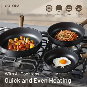 CAROTE 8" Nonstick Titanium Frying Pan for All Stoves