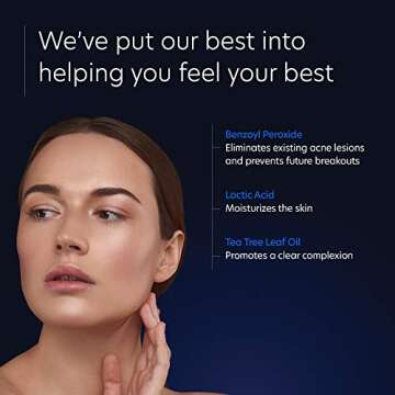 PCA SKIN Acne Treatment Cream for Face - Fast-Acting Daily Facial Spot Treatment with 5% Benzoyl Peroxide & Hydrating Lactic Acid for Acne-Prone Skin (0.5 oz)