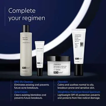 PCA SKIN Acne Treatment Cream for Face - Fast-Acting Daily Facial Spot Treatment with 5% Benzoyl Peroxide & Hydrating Lactic Acid for Acne-Prone Skin (0.5 oz)