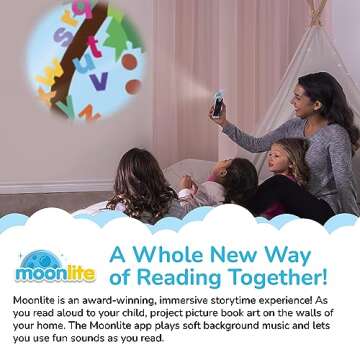 Moonlite Storytime Storybook Reels, 3 Story Set, Eric Carle The Very Hungry Caterpillar, Brown Bear, Chicka Chicka Boom Boom, Digital Stories for Projector, Early Learning Gifts for Kids 12 Months+