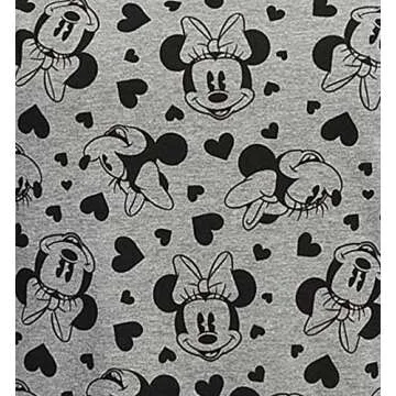 Disney Women's Plus Size T-Shirt Minnie Mouse All Over Print Heather Grey (2X)