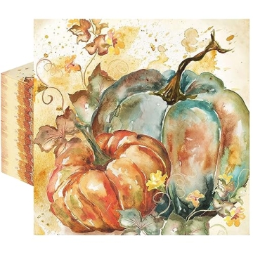Fall Pumpkin Paper Napkins for Thanksgiving Gatherings