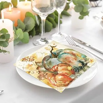 Fall Pumpkin Paper Napkins for Thanksgiving Gatherings