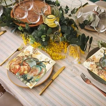 Fall Pumpkin Paper Napkins for Thanksgiving Gatherings