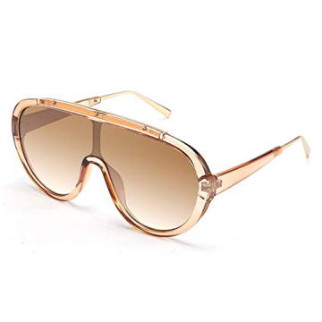 FEISEDY Oversized Round Sunglasses UV400 Stylish Shades