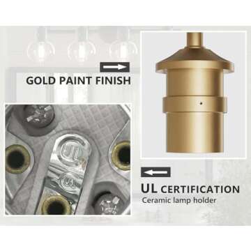 2-Light Gold Bathroom Light Fixture, Modern Bathroom Vanity Light Over Mirror Two Light Brushed Gold Vanity Lights for Bathroom Wall Sconce Lighting, E26 Base,Gold