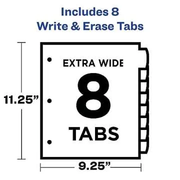 Avery Write & Erase Tab Dividers for 3 Ring Binders