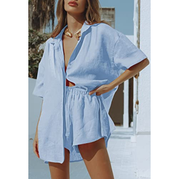 Fixmatti 2 Piece Women's Linen Set - Stylish Summer Wear