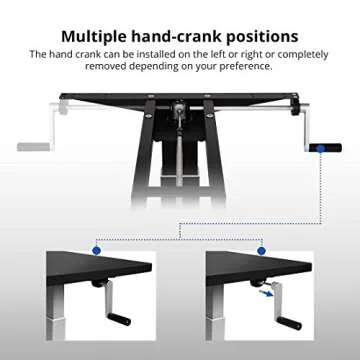 FLEXISPOT Manual Height Adjustable Standing Desk with 55 x 28 inches Tabletop Stand up Desk Frame and Desktop Workstation (Gray Frame +55 inch Mahogany Top)