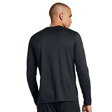 Nike Men's Legend 2.0 Long Sleeve Tee, Black/Matte Silver, Large