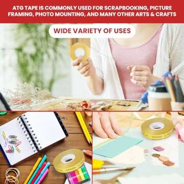GGR Supplies T.R.U. ATG-7502 ATG Tape (Acid Free Adhesive Transfer Tape): 1/4 in. Wide x 36 yds. (Pack of 24)