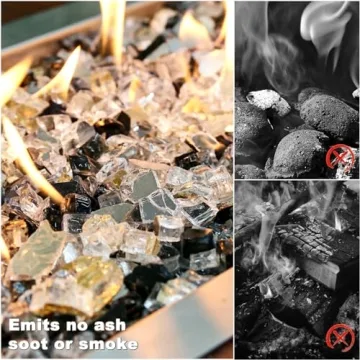 High-Quality Hisencn Fire Pit Glass Rocks - 10 lbs