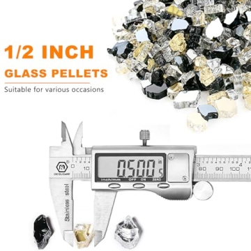 High-Quality Hisencn Fire Pit Glass Rocks - 10 lbs