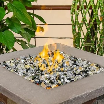 High-Quality Hisencn Fire Pit Glass Rocks - 10 lbs