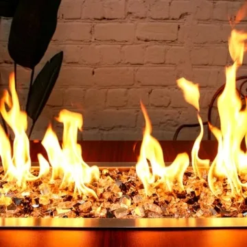 High-Quality Hisencn Fire Pit Glass Rocks - 10 lbs