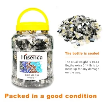 High-Quality Hisencn Fire Pit Glass Rocks - 10 lbs