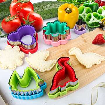 Sandwich Cutter for Kids, 25PCS Sandwich Cutter & Sealer Set, Uncrustables Sandwich Maker, Cookie Cutters for Kids Lunch Bento Box - Vegetable Fruit Cutter Shapes Set