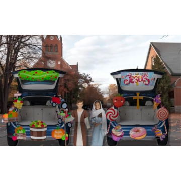 Trunk or Treat Car Decorations for Halloween - Red