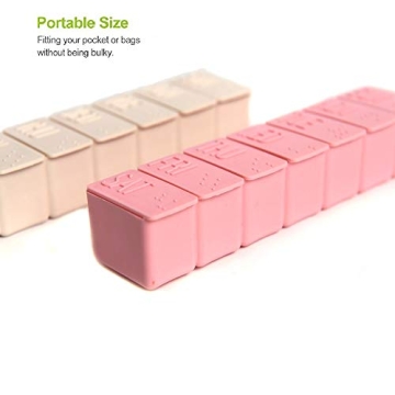 Compact 2Pack Pill Organizer for Daily Vitamins and Supplements