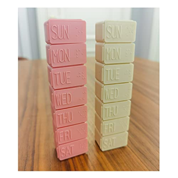 Compact 2Pack Pill Organizer for Daily Vitamins and Supplements